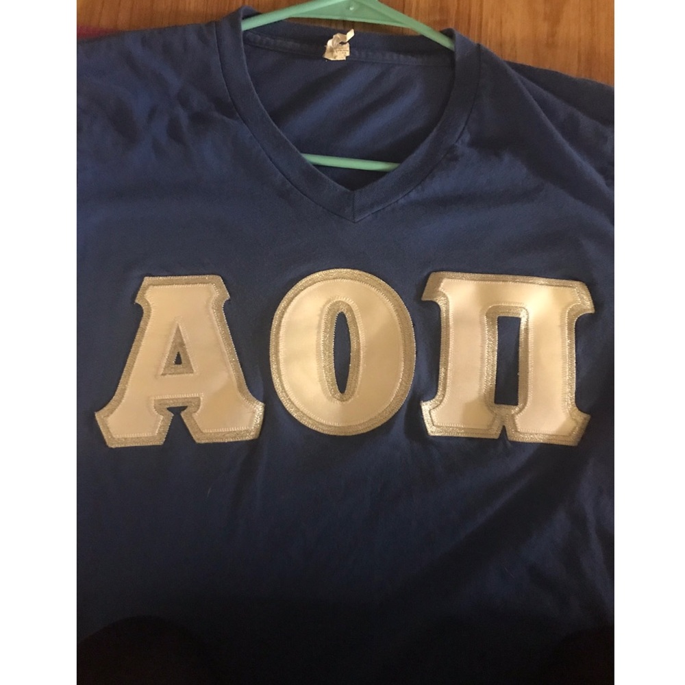 Alpha Omicron Pi Stitched Letters